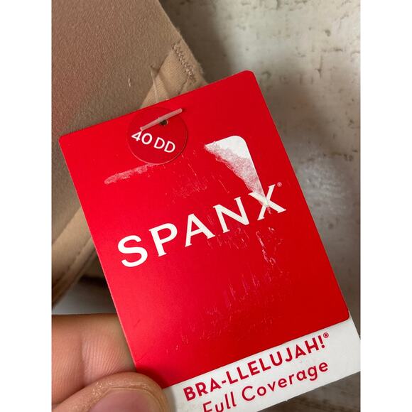 Spanx Women’s Plus 40DD Nude Full Coverage Underwire Front Closure Bra NEW - Picture 5 of 6